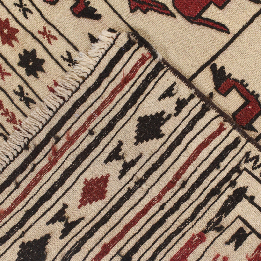 Handmade Soumak Kelim 3' 11" x 6' 3" - No. AL32606