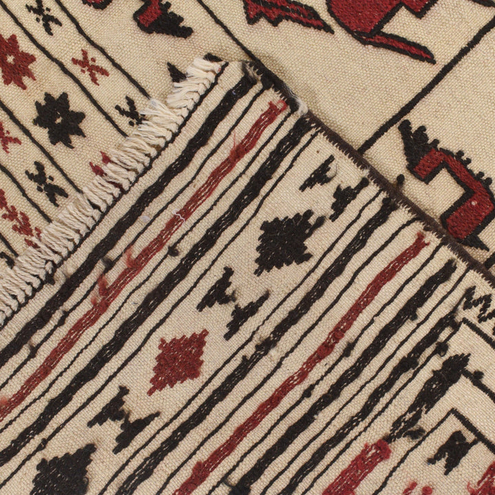 Handmade Soumak Kelim 3' 11" x 6' 3" - No. AL32606