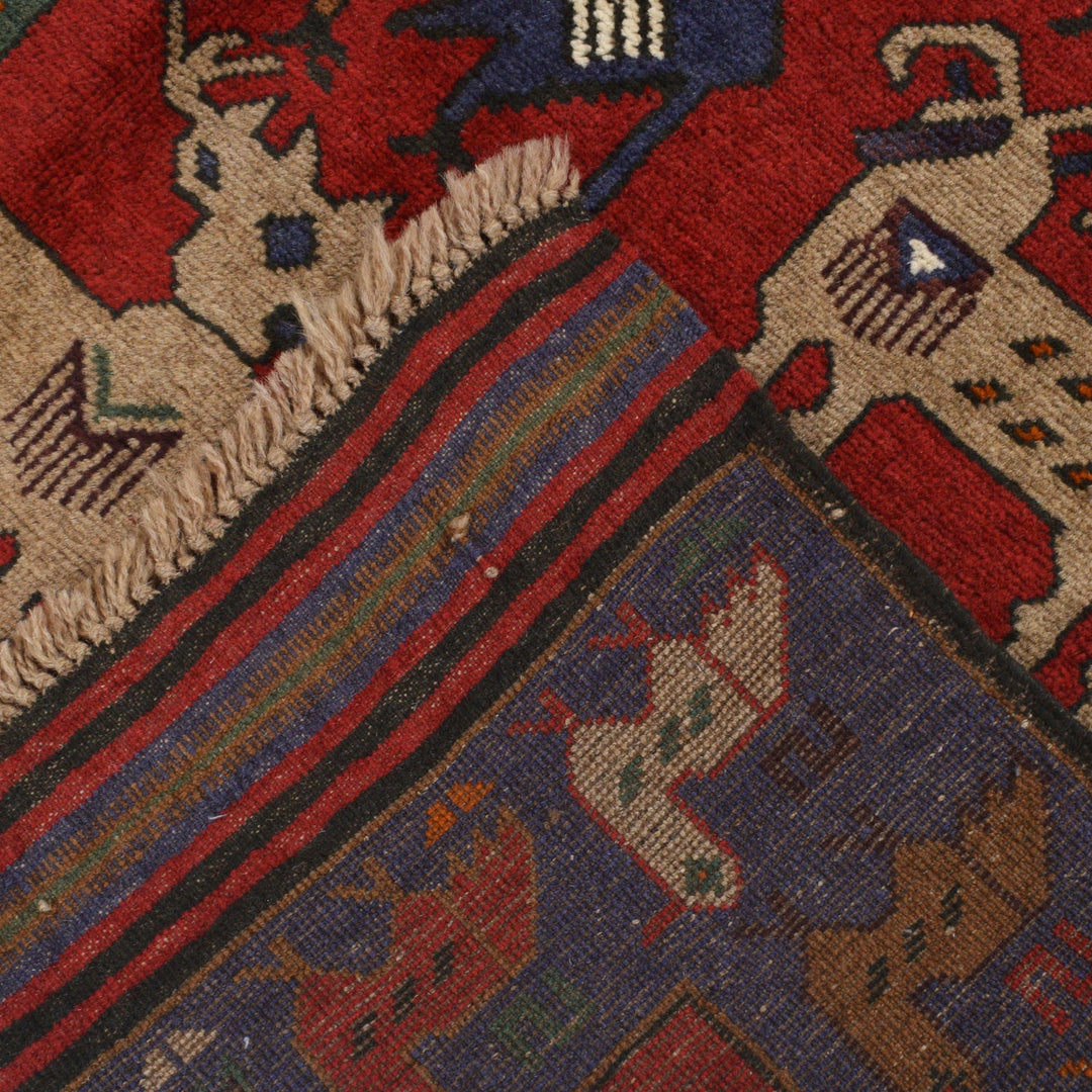 Hand Knotted Birds Pictorial Area Rug 4' 2" x 5' 7" - No. AL34785