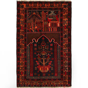 Muslim Prayer Rug 2' 11" x 4' 6" - No. AL13726
