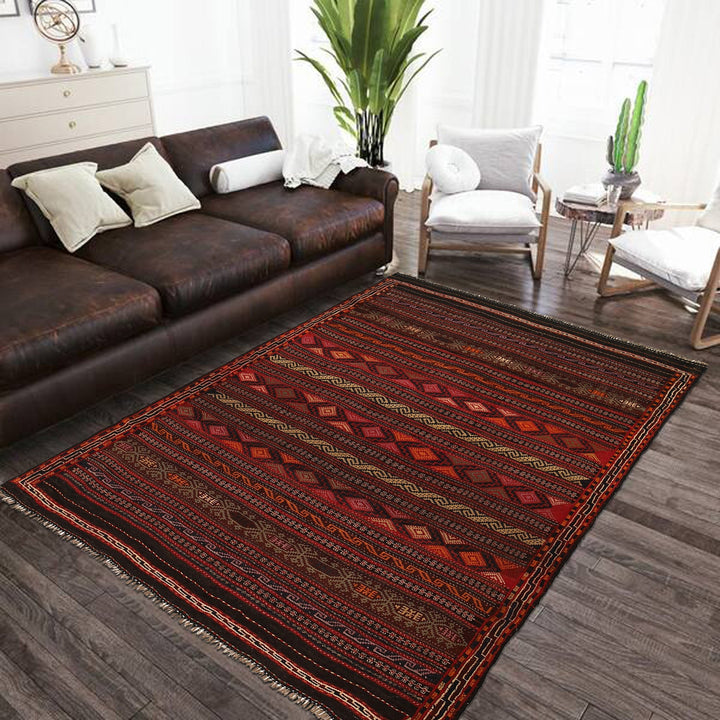 Handmade Flatweave Kilim 4' 8" x 6' 2" - No. AL70913