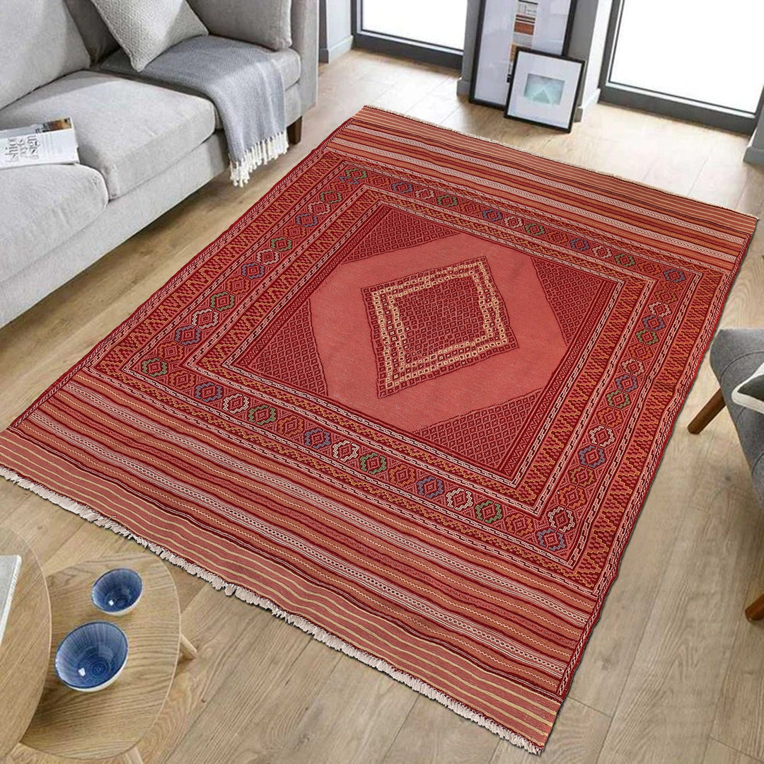 Handmade Flatweave Kilim 4' 11" x 6' 0" - No. AL71967