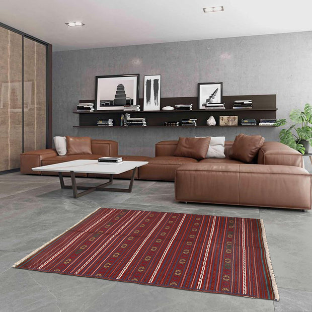 Traditional Flat Weave Kilim 3' 3" x 4' 5" - No. AL91435