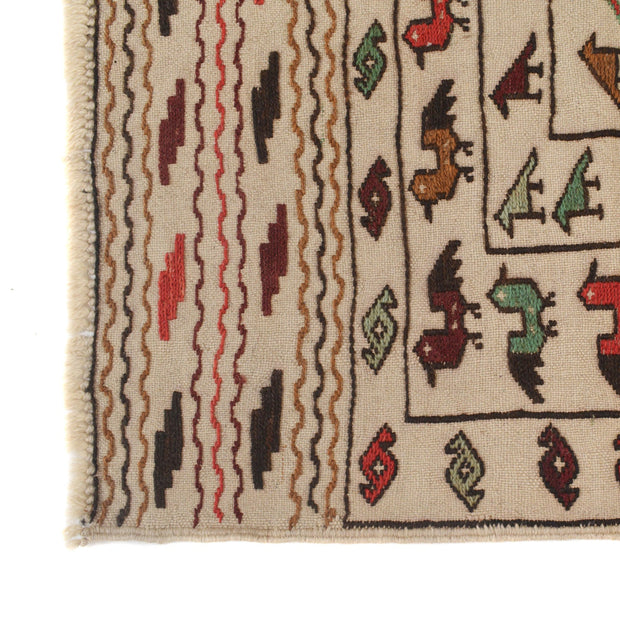 Handmade Soumak Kelim 4' 2" x 6' 2" - No. AL97069