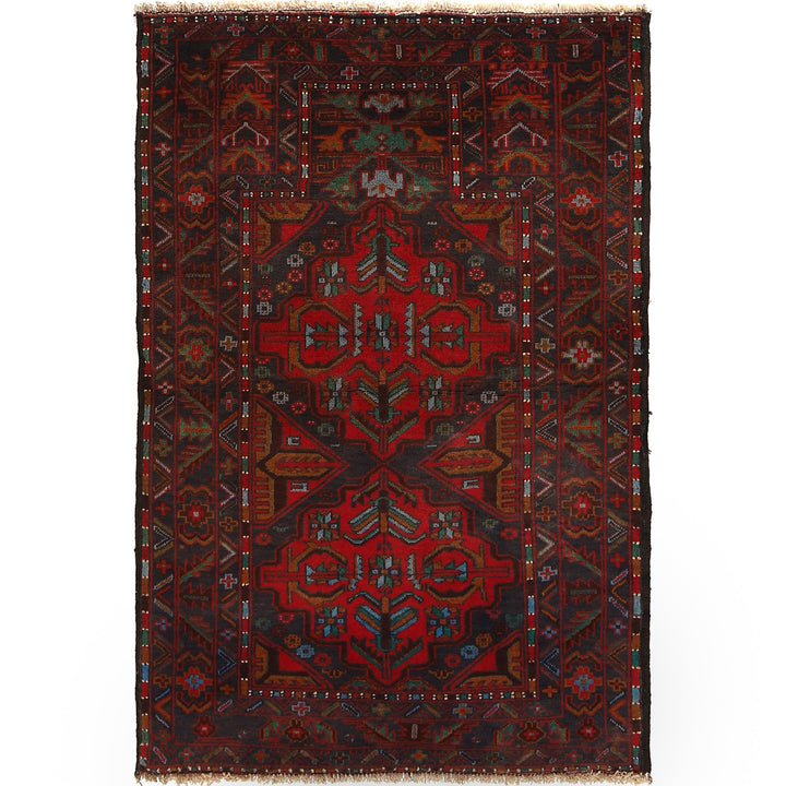 Afghan Prayer Rug 2' 11" x 4' 8" Hand-Knotted