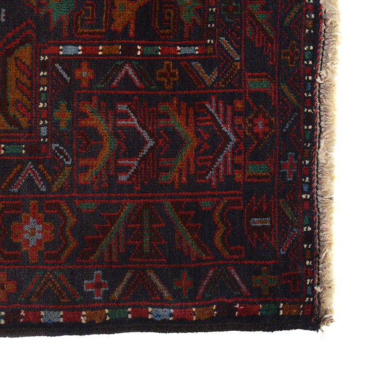 Afghan Prayer Rug 2' 11" x 4' 8" Hand-Knotted view