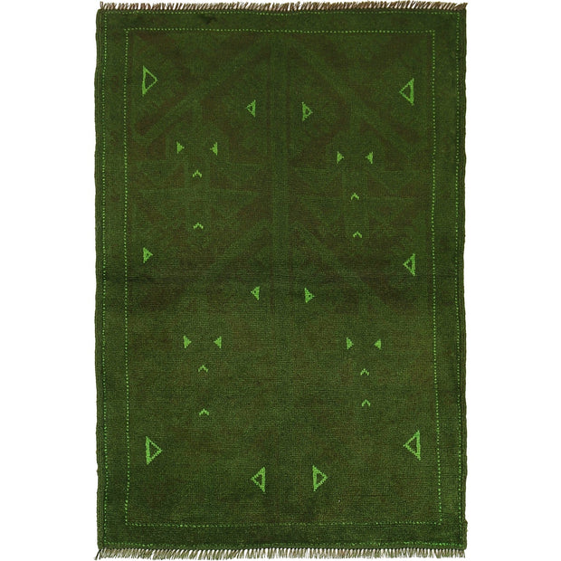 Green Overdyed Area Rug 2' 10" x 4' 3" - No. AL40186