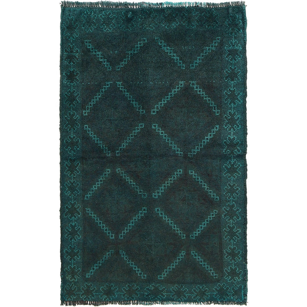 Sea Green Overdyed Area Rug 2' 8" x 4' 3" - No. AL46743