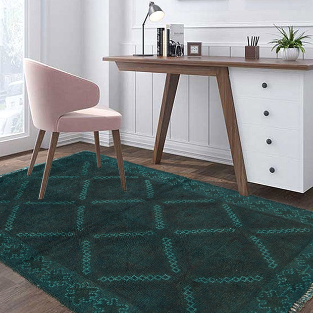 Sea Green Overdyed Area Rug 2' 8" x 4' 3" - No. AL46743