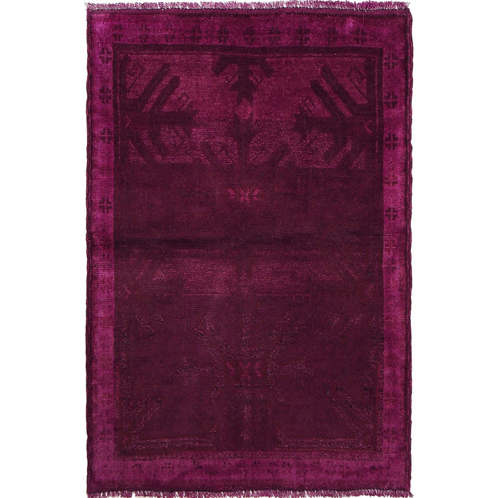 Hand Knotted Overdye Wool Rug 2' 9" x 4' 2" - No. AL99070