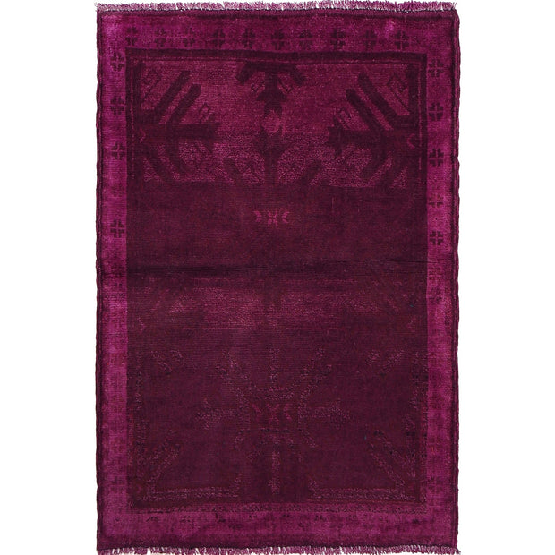 Hand Knotted Overdye Wool Rug 2' 9" x 4' 2" - No. AL99070