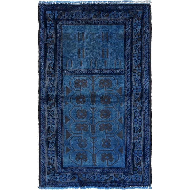 Hand Knotted Overdyed Prayer Rug 2' 7" x 4' 3" - No. AL77799