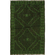 Green Overdyed Area Rug 2' 8" x 4' 3" - No. AL84884
