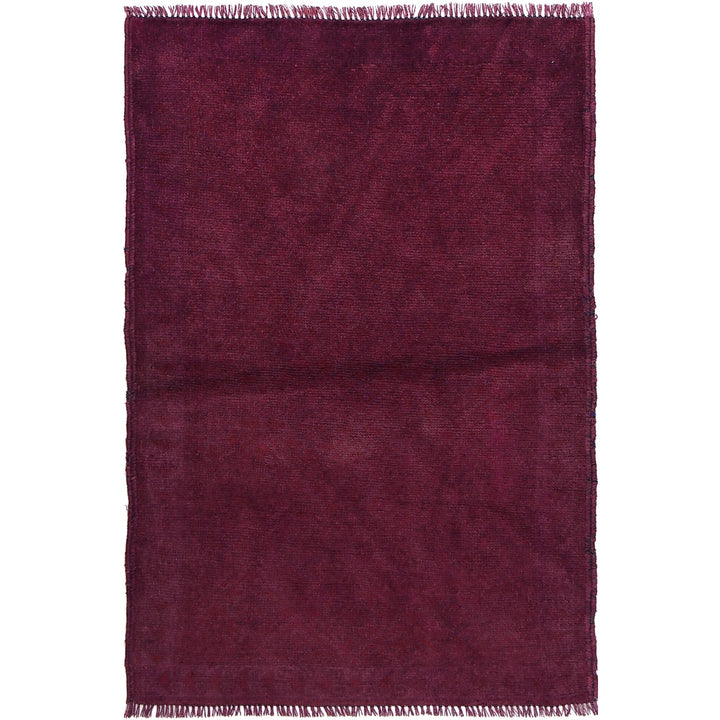Purple Color Overdyed Area Rug 3' 0" x 4' 6" - No. AL27191