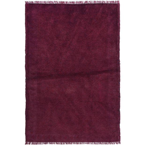 Purple Color Overdyed Area Rug 3' 0" x 4' 6" - No. AL27191