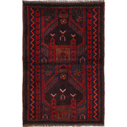 Islamic Prayer Carpet 3' 3" x 4' 11" - No. AL73624