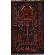 Islamic Prayer Carpet 3' 2" x 5' 1" - No. AL20684