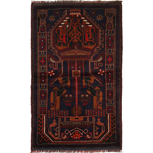 Islamic Prayer Carpet 3' 2" x 5' 1" - No. AL20684