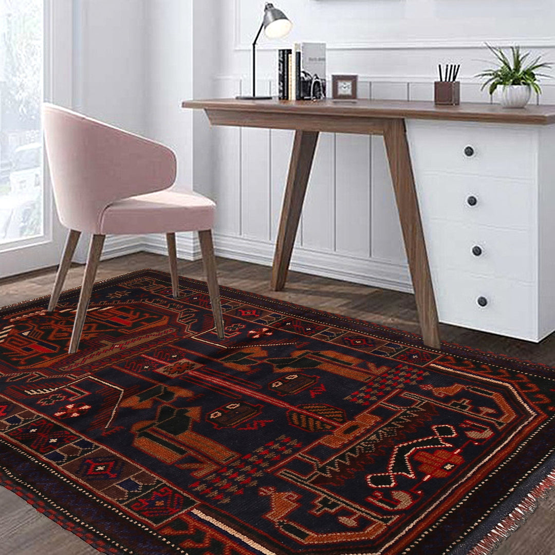 Islamic Prayer Carpet 3' 2" x 5' 1" - No. AL20684