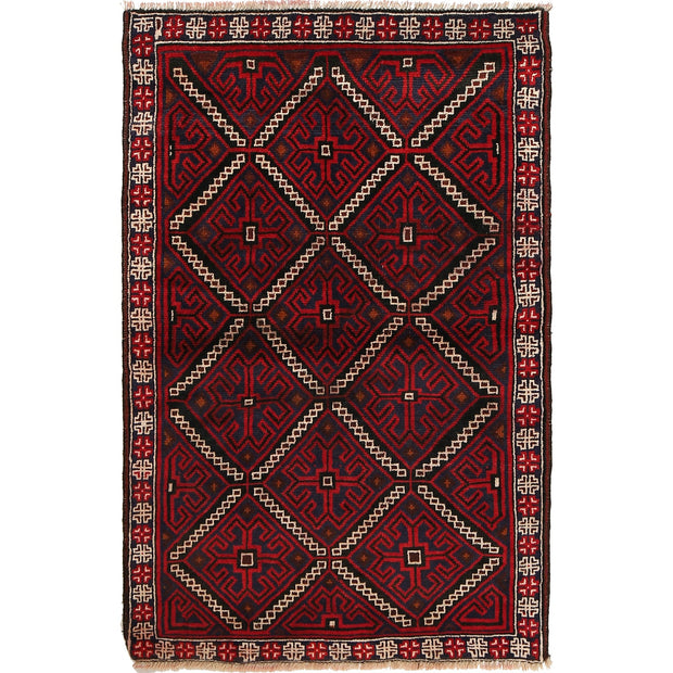 Traditional Baloch Rug 3' 3" x 5' 1" - No. AL33824