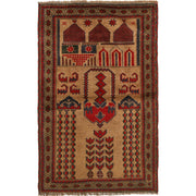 Islamic Prayer Carpet 2' 11" x 4' 4" - No. AL59910