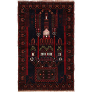 Islamic Prayer Carpet 3' 1" x 4' 11" - No. AL63903