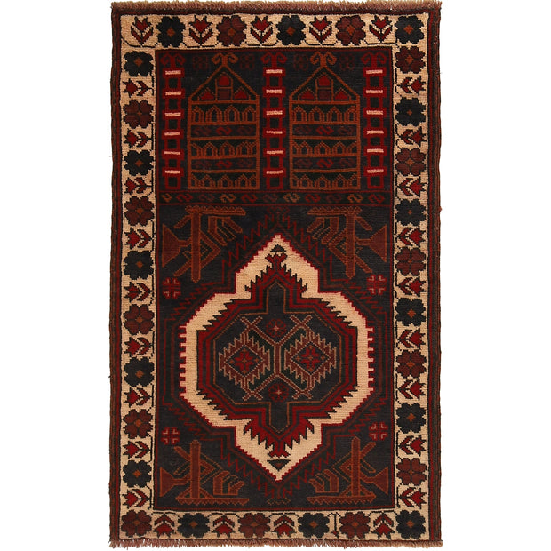 Islamic Prayer Carpet 2' 9" x 4' 8" - No. AL84879