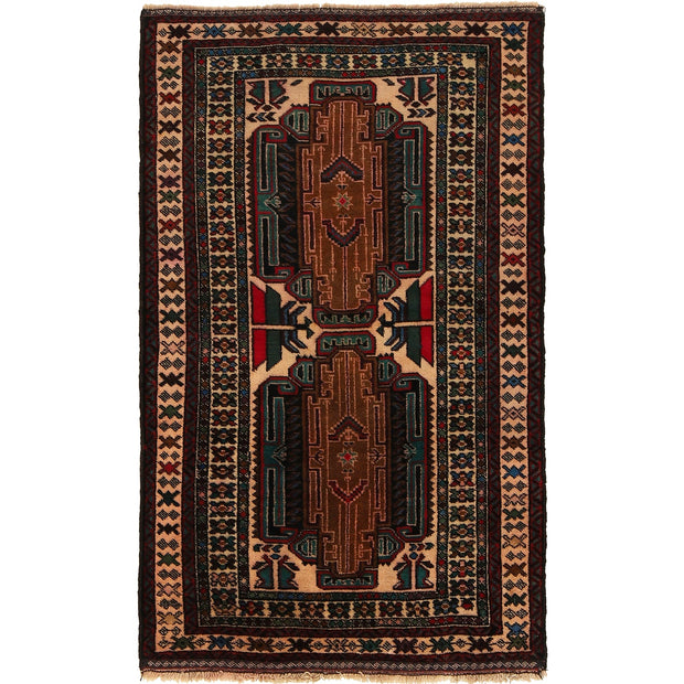 Traditional Baloch Rug 2' 10" x 4' 7" - No. AL38037