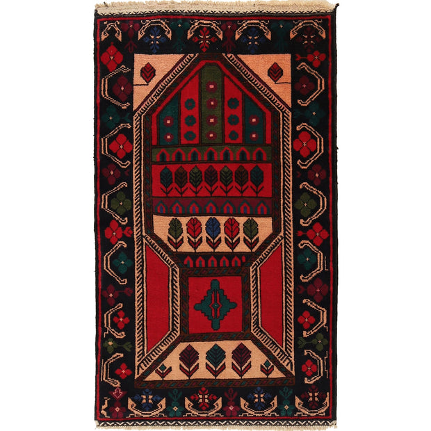 Handmade Prayer Rug 2' 9" x 4' 9" - No. AL35203