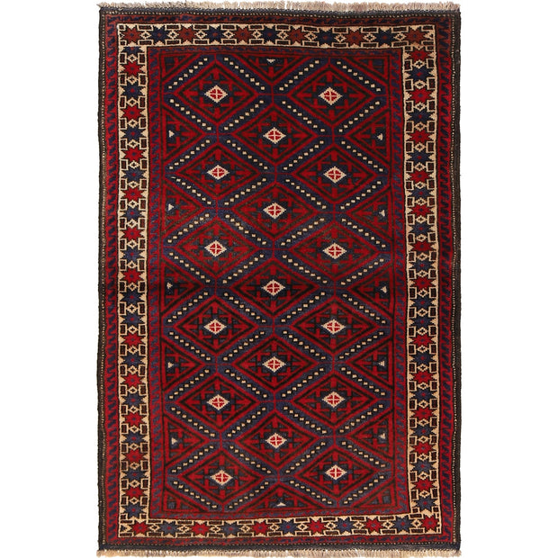 Traditional Baloch Rug 3' 0" x 4' 8" - No. AL79718