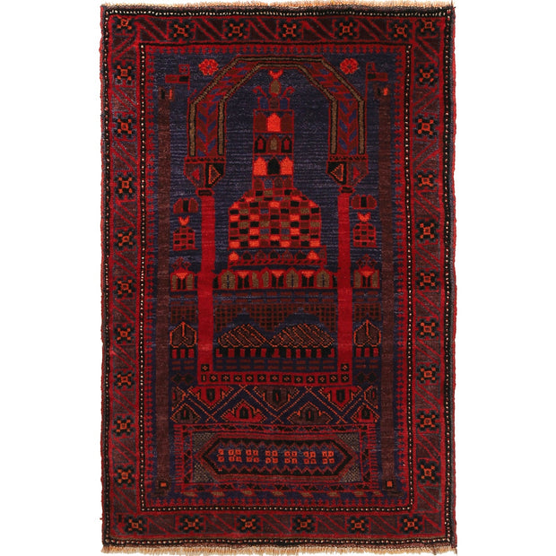 Islamic Prayer Carpet 2' 11" x 4' 8" - No. AL67569