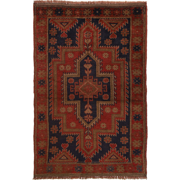 Traditional Baloch Rug 3' 1" x 4' 8" - No. AL83144