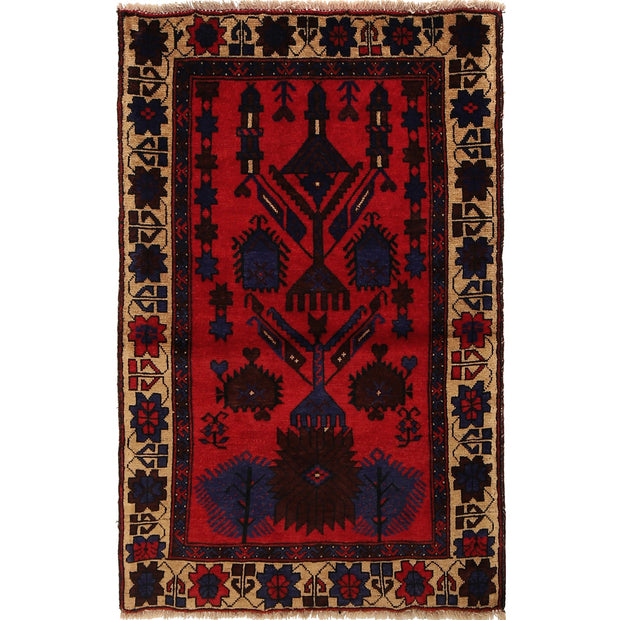 Hand Knotted Prayer Rug 2' 9" x 4' 3" - No. AL85398