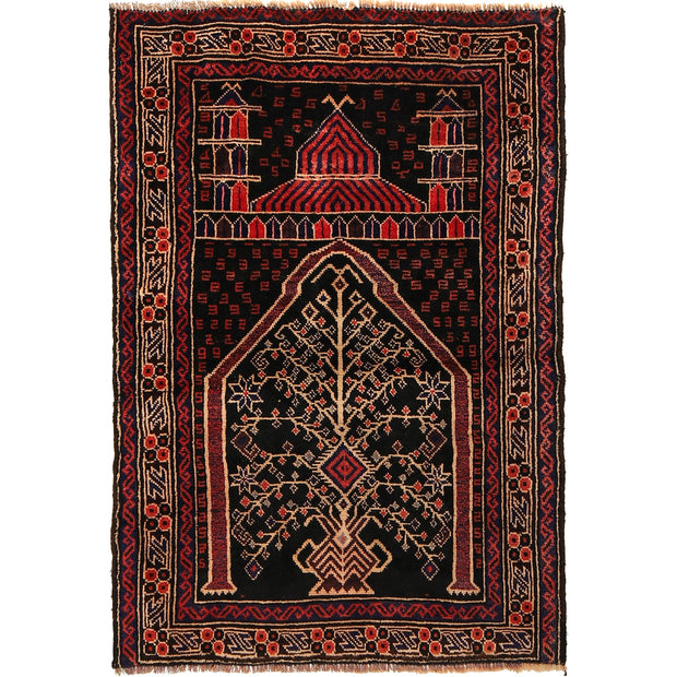 Handmade Prayer Rug 3' 0" x 4' 4" - No. AL12965