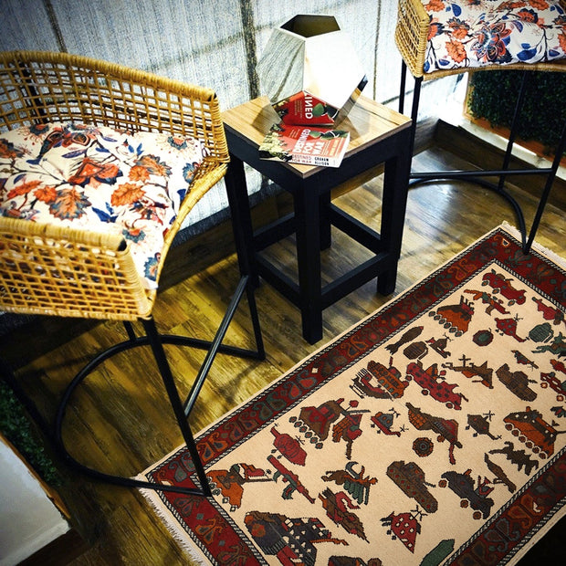 Handcrafted Afghan War Rug 2' 7" x 4' 1" - No. AL53725