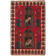 Handmade Baluchi Rug 2' 11" x 4' 8" - No. AL87098