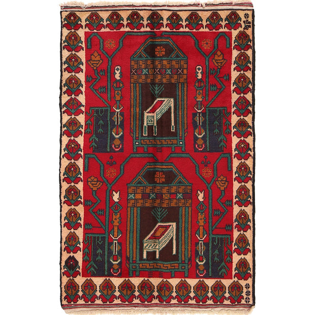 Handmade Baluchi Rug 2' 11" x 4' 8" - No. AL87098