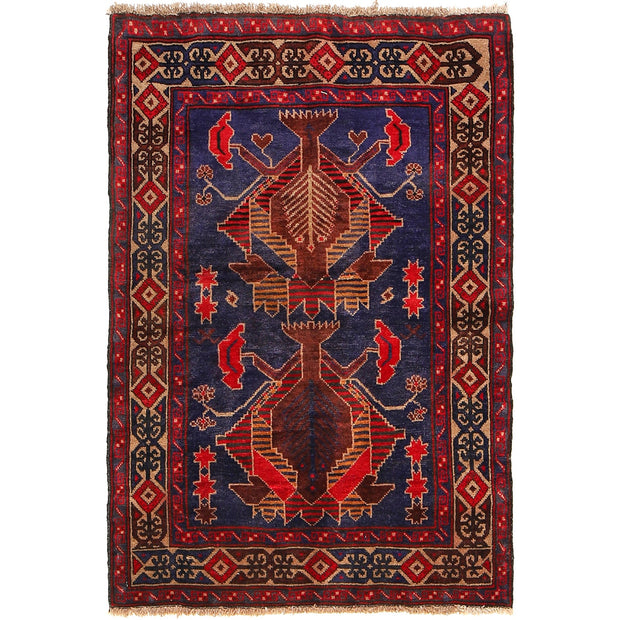 Blue Baluchi Rug 2' 10" x 4' 1" - No. AL66180