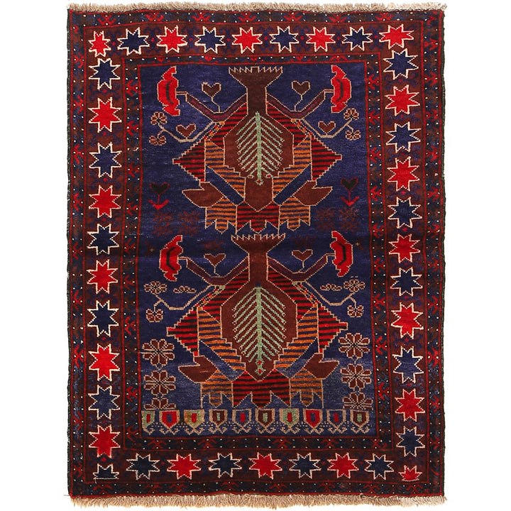 Blue Baluchi Rug 2' 10" x 3' 8" - No. AL22378