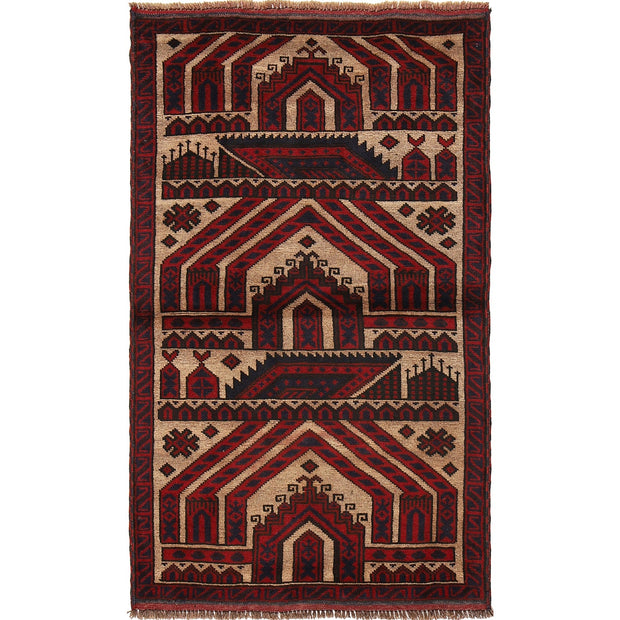 Muslim Prayer Rug 2' 9" x 4' 9" - No. AL54004