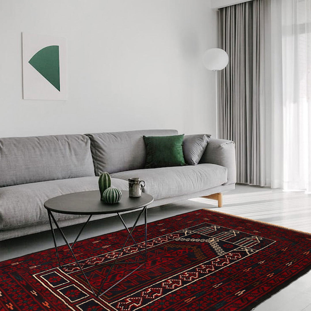 Red Color Prayer Rug 2' 5" x 3' 7" - No. AL22964