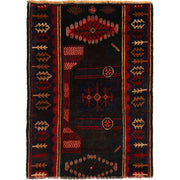 Traditional Baloch Rug 3' 1" x 4' 4" - No. AL62896