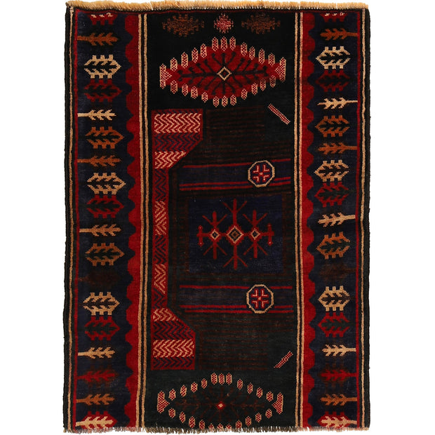 Traditional Baloch Rug 3' 1" x 4' 4" - No. AL62896