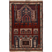 Muslim Prayer Rug 3' 3" x 4' 9" - No. AL83619