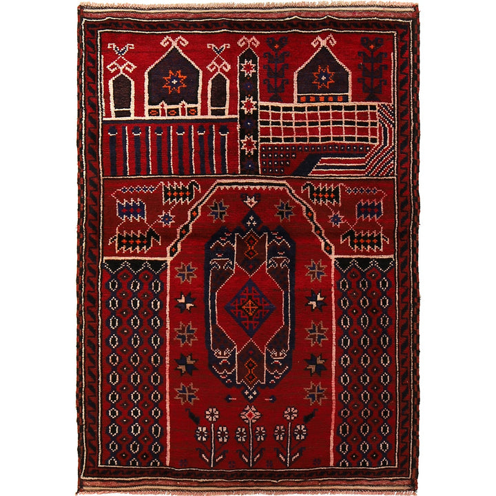 Muslim Prayer Rug 3' 5" x 4' 10" - No. AL41163
