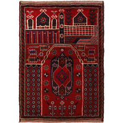 Muslim Prayer Rug 3' 5" x 4' 10" - No. AL41163