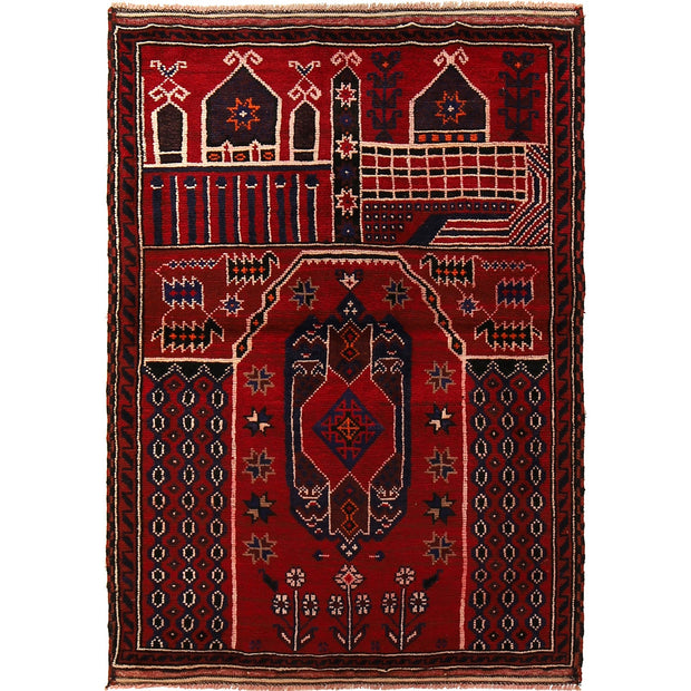 Muslim Prayer Rug 3' 5" x 4' 10" - No. AL41163