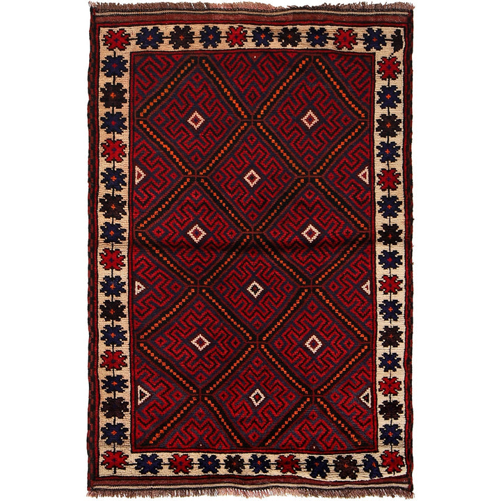 Traditional Baloch Rug 3' 2" x 4' 7" - No. AL58756