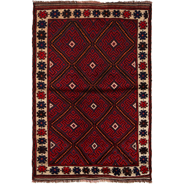 Traditional Baloch Rug 3' 2" x 4' 7" - No. AL58756