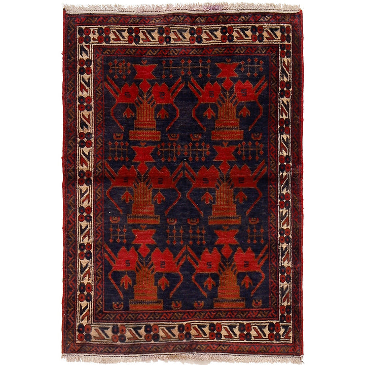 Traditional Baloch Rug 2' 7" x 3' 8" - No. AL44044
